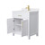 Wyndham WCG242430SWGWCUNSMXX Beckett 30 Inch Single Bathroom Vanity in White, White Cultured Marble Countertop, Undermount Square Sink, Brushed Gold Trim