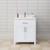Wyndham WCG242430SWHWCUNSMXX Beckett 30 Inch Single Bathroom Vanity in White, White Cultured Marble Countertop, Undermount Square Sink, Brushed Nickel Trim