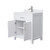 Wyndham WCG242430SWHWCUNSMXX Beckett 30 Inch Single Bathroom Vanity in White, White Cultured Marble Countertop, Undermount Square Sink, Brushed Nickel Trim