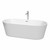 Wyndham WCOBT101271ATP11PC Carissa 71 Inch Freestanding Bathtub in White with Floor Mounted Faucet, Drain and Overflow Trim in Polished Chrome