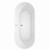Wyndham WCOBT101271ATP11PC Carissa 71 Inch Freestanding Bathtub in White with Floor Mounted Faucet, Drain and Overflow Trim in Polished Chrome