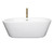 Wyndham WCOBT100367PCATPGD Mermaid 67 Inch Freestanding Bathtub in White with Polished Chrome Trim and Floor Mounted Faucet in Brushed Gold Wyndham WCOBT100367PCATPGD Mermaid 67 Inch Freestanding Bathtub in White with Polished Chrome Trim and Floor Mounted Faucet in Brushed Gold
