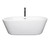 Wyndham WCOBT100367PCATPBK Mermaid 67 Inch Freestanding Bathtub in White with Polished Chrome Trim and Floor Mounted Faucet in Matte Black Wyndham WCOBT100367PCATPBK Mermaid 67 Inch Freestanding Bathtub in White with Polished Chrome Trim and Floor Mounted Faucet in Matte Black