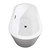 Wyndham WCOBT100367MBATPBK Mermaid 67 Inch Freestanding Bathtub in White with Floor Mounted Faucet, Drain and Overflow Trim in Matte Black