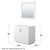 Wyndham WCF292936SWHCXSXXM34 Miranda 36 Inch Single Bathroom Vanity in White, No Countertop, No Sink, Brushed Nickel Trim, 34 Inch Mirror