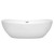Wyndham WCOBT101470 Rebecca 70 Inch Freestanding Bathtub in White with Polished Chrome Drain and Overflow Trim