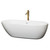 Wyndham WCOBT100071SWATPGD Melissa 71 Inch Freestanding Bathtub in White with Shiny White Trim and Floor Mounted Faucet in Brushed Gold Wyndham WCOBT100071SWATPGD Melissa 71 Inch Freestanding Bathtub in White with Shiny White Trim and Floor Mounted Faucet in Brushed Gold