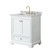 Wyndham WCS202030SWGCMUNSMXX Deborah 30 Inch Single Bathroom Vanity in White, White Carrara Marble Countertop, Undermount Square Sink, Brushed Gold Trim, No Mirror