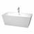 Wyndham WCBTK151463ATP11PC Sara 63 Inch Freestanding Bathtub in White with Floor Mounted Faucet, Drain and Overflow Trim in Polished Chrome