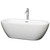 Wyndham WCOBT100268ATP11PC Soho 68 Inch Freestanding Bathtub in White with Floor Mounted Faucet, Drain and Overflow Trim in Polished Chrome