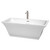 Wyndham WCBTK151967ATP11BN Galina 67 Inch Freestanding Bathtub in White with Floor Mounted Faucet, Drain and Overflow Trim in Brushed Nickel Wyndham WCBTK151967ATP11BN Galina 67 Inch Freestanding Bathtub in White with Floor Mounted Faucet, Drain and Overflow Trim in Brushed Nickel