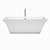 Wyndham WCBTK151967ATP11BN Galina 67 Inch Freestanding Bathtub in White with Floor Mounted Faucet, Drain and Overflow Trim in Brushed Nickel Wyndham WCBTK151967ATP11BN Galina 67 Inch Freestanding Bathtub in White with Floor Mounted Faucet, Drain and Overflow Trim in Brushed Nickel