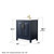 Wyndham WCV252530SBLWCUNSMXX Daria 30 Inch Single Bathroom Vanity in Dark Blue, White Cultured Marble Countertop, Undermount Square Sink, No Mirror