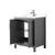 Wyndham WCV252530SKGWCUNSMXX Daria 30 Inch Single Bathroom Vanity in Dark Gray, White Cultured Marble Countertop, Undermount Square Sink, No Mirror