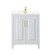 Wyndham WCV252530SWGC2UNSMXX Daria 30 Inch Single Bathroom Vanity in White, Light-Vein Carrara Cultured Marble Countertop, Undermount Square Sink, Brushed Gold Trim
