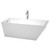 Wyndham WCBTK150167ATP11PC Hannah 67 Inch Freestanding Bathtub in White with Floor Mounted Faucet, Drain and Overflow Trim in Polished Chrome