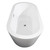 Wyndham WCOBT100371PCATPBK Mermaid 71 Inch Freestanding Bathtub in White with Polished Chrome Trim and Floor Mounted Faucet in Matte Black