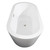Wyndham WCOBT100371ATP11BN Mermaid 71 Inch Freestanding Bathtub in White with Floor Mounted Faucet, Drain and Overflow Trim in Brushed Nickel