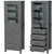 Wyndham WCS1414LTKG Sheffield 24 Inch Linen Tower in Dark Gray with Shelved Cabinet Storage and 4 Drawers