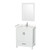 Wyndham WCS141430SWHC2UNSM24 Sheffield 30 Inch Single Bathroom Vanity in White, Carrara Cultured Marble Countertop, Undermount Square Sink, 24 Inch Mirror