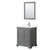 Wyndham WCS202030SKGC2UNSM24 Deborah 30 Inch Single Bathroom Vanity in Dark Gray, Light-Vein Carrara Cultured Marble Countertop, Undermount Square Sink, 24 Inch Mirror Wyndham WCS202030SKGC2UNSM24 Deborah 30 Inch Single Bathroom Vanity in Dark Gray, Light-Vein Carrara Cultured Marble Countertop, Undermount Square Sink, 24 Inch Mirror