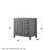 Wyndham WCV252536SKGCXSXXMED Daria 36 Inch Single Bathroom Vanity in Dark Gray, No Countertop, No Sink, and Medicine Cabinet