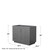 Wyndham WCF292942SKGCXSXXMXX Miranda 42 Inch Single Bathroom Vanity in Dark Gray, No Countertop, No Sink, Brushed Nickel Trim