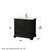 Wyndham WCS202036SDEC2UNSMXX Deborah 36 Inch Single Bathroom Vanity in Dark Espresso, Light-Vein Carrara Cultured Marble Countertop, Undermount Square Sink, No Mirror