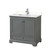 Wyndham WCS202036SKGC2UNSMXX Deborah 36 Inch Single Bathroom Vanity in Dark Gray, Light-Vein Carrara Cultured Marble Countertop, Undermount Square Sink, No Mirror Wyndham WCS202036SKGC2UNSMXX Deborah 36 Inch Single Bathroom Vanity in Dark Gray, Light-Vein Carrara Cultured Marble Countertop, Undermount Square Sink, No Mirror