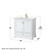 Wyndham WCS202036SWGC2UNSMXX Deborah 36 Inch Single Bathroom Vanity in White, Carrara Cultured Marble Countertop, Undermount Square Sink, Brushed Gold Trim, No Mirror