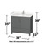 Wyndham WCS141436SKGC2UNSMXX Sheffield 36 Inch Single Bathroom Vanity in Dark Gray, Carrara Cultured Marble Countertop, Undermount Square Sink, No Mirror