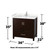 Wyndham WCS141436SESC2UNSMXX Sheffield 36 Inch Single Bathroom Vanity in Espresso, Carrara Cultured Marble Countertop, Undermount Square Sink, No Mirror