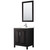 Wyndham WCV252530SDEC2UNSM24 Daria 30 Inch Single Bathroom Vanity in Dark Espresso, Light-Vein Carrara Cultured Marble Countertop, Undermount Square Sink, 24 Inch Mirror