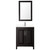 Wyndham WCV252530SDEC2UNSM24 Daria 30 Inch Single Bathroom Vanity in Dark Espresso, Light-Vein Carrara Cultured Marble Countertop, Undermount Square Sink, 24 Inch Mirror