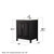 Wyndham WCV252530SDEC2UNSM24 Daria 30 Inch Single Bathroom Vanity in Dark Espresso, Light-Vein Carrara Cultured Marble Countertop, Undermount Square Sink, 24 Inch Mirror