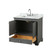 Wyndham WCS202036SKGCMUNSMXX Deborah 36 Inch Single Bathroom Vanity in Dark Gray, White Carrara Marble Countertop, Undermount Square Sink, and No Mirror
