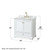 Wyndham WCS202036SWGCMUNOMXX Deborah 36 Inch Single Bathroom Vanity in White, White Carrara Marble Countertop, Undermount Oval Sink, Brushed Gold Trim, No Mirror