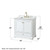 Wyndham WCS202036SWGCMUNSMXX Deborah 36 Inch Single Bathroom Vanity in White, White Carrara Marble Countertop, Undermount Square Sink, Brushed Gold Trim, No Mirror