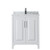 Wyndham WCV252530SWHCMUNSMXX Daria 30 Inch Single Bathroom Vanity in White, White Carrara Marble Countertop, Undermount Square Sink, and No Mirror