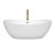 Wyndham WCOBT101465PCATPGD Rebecca 65 Inch Freestanding Bathtub in White with Polished Chrome Trim and Floor Mounted Faucet in Brushed Gold Wyndham WCOBT101465PCATPGD Rebecca 65 Inch Freestanding Bathtub in White with Polished Chrome Trim and Floor Mounted Faucet in Brushed Gold