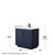 Wyndham WCF292936SBBC2UNSMXX Miranda 36 Inch Single Bathroom Vanity in Dark Blue, Light-Vein Carrara Cultured Marble Countertop, Undermount Square Sink, Matte Black Trim