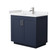 Wyndham WCF292936SBNWCUNSMXX Miranda 36 Inch Single Bathroom Vanity in Dark Blue, White Cultured Marble Countertop, Undermount Square Sink, Brushed Nickel Trim