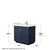 Wyndham WCF292936SBNWCUNSMXX Miranda 36 Inch Single Bathroom Vanity in Dark Blue, White Cultured Marble Countertop, Undermount Square Sink, Brushed Nickel Trim