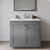 Wyndham WCF292936SKGC2UNSMXX Miranda 36 Inch Single Bathroom Vanity in Dark Gray, Light-Vein Carrara Cultured Marble Countertop, Undermount Square Sink, Brushed Nickel Trim