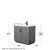 Wyndham WCF292936SGBC2UNSMXX Miranda 36 Inch Single Bathroom Vanity in Dark Gray, Light-Vein Carrara Cultured Marble Countertop, Undermount Square Sink, Matte Black Trim