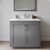 Wyndham WCF292936SKGWCUNSMXX Miranda 36 Inch Single Bathroom Vanity in Dark Gray, White Cultured Marble Countertop, Undermount Square Sink, Brushed Nickel Trim