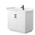 Wyndham WCF292936SWBC2UNSMXX Miranda 36 Inch Single Bathroom Vanity in White, Light-Vein Carrara Cultured Marble Countertop, Undermount Square Sink, Matte Black Trim