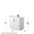 Wyndham WCF292936SWBC2UNSMXX Miranda 36 Inch Single Bathroom Vanity in White, Light-Vein Carrara Cultured Marble Countertop, Undermount Square Sink, Matte Black Trim