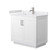 Wyndham WCF292936SWHWCUNSMXX Miranda 36 Inch Single Bathroom Vanity in White, White Cultured Marble Countertop, Undermount Square Sink, Brushed Nickel Trim