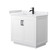 Wyndham WCF292936SWBWCUNSMXX Miranda 36 Inch Single Bathroom Vanity in White, White Cultured Marble Countertop, Undermount Square Sink, Matte Black Trim